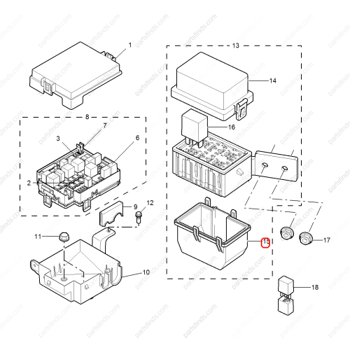 MG Fuse box base OEM 10057257 FOR  MG350 MG5