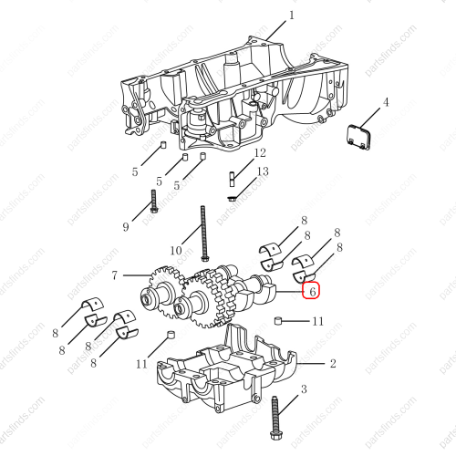 GEELY Engine balance shaft OEM 1042002000 / 1016052648 FOR  Emgrand GT