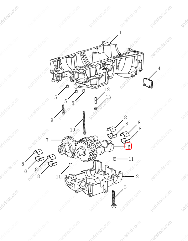 GEELY Engine balance shaft OEM 1042002000 / 1016052648 FOR Emgrand GT