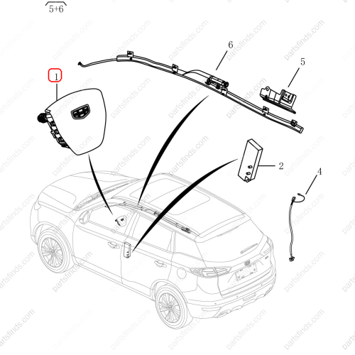 GEELY Main airbag OEM 8031003000742 / 101300410401742 FOR  Emgrand X7 Sport