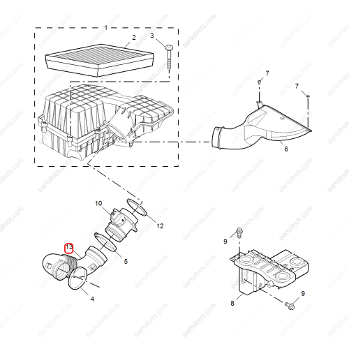 MG Air Intake Hose OEM 30000029 FOR  MG550 MG6