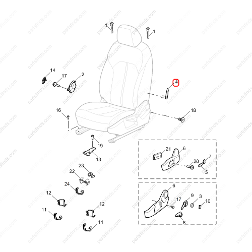 MG Seat adjustment handle OEM 10442241PXD FOR  MG6