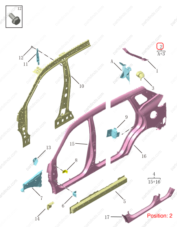 GEELY Rear taillight bracket OEM 5038008500C15 / 101203061901C15 FOR Emgrand X7 Sport