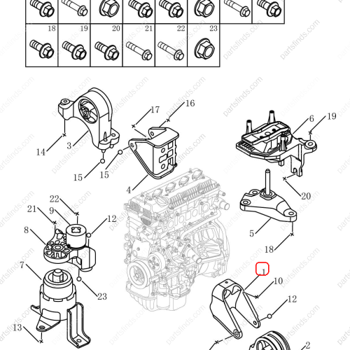 GEELY Engine mount OEM 1077005900 / 1066030043 FOR  Emgrand GT