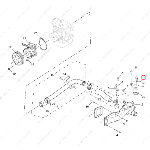 MG Thermostat assembly OEM 10190710 FOR  MG HS RX5 MG GS