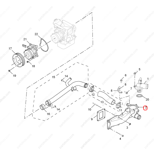 MG Thermostat assembly OEM 30040935 FOR  MG GS