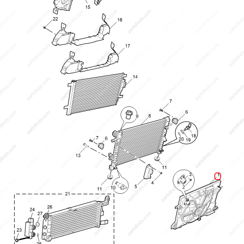 MG Electric fan OEM 10251200 FOR  MG ZS