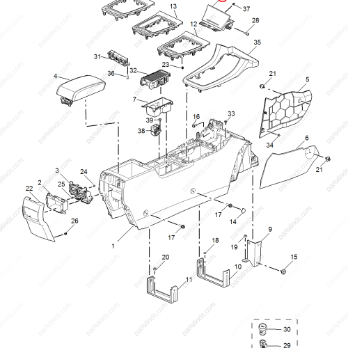 MG STORAGE COMPARTMENT  OEM 10420428ASA2 FOR  MG6