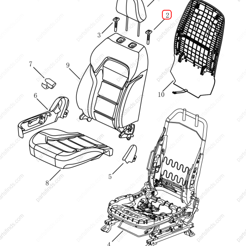 GEELY Seat headrest guide sleeve OEM 6077103300 / 6600118723 FOR  Emgrand X7 Sport