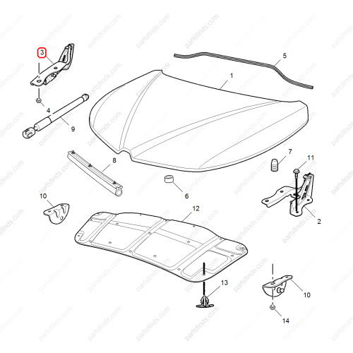 MG Hood hinge OEM 30037161 FOR  MG5