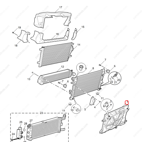 MG Electric fan OEM 10251191 FOR  MG ZS