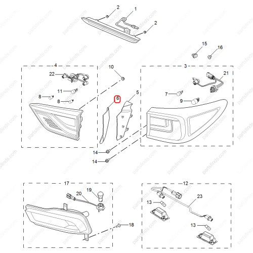 MG Rear taillight trim OEM 10353546 FOR  MG ZS