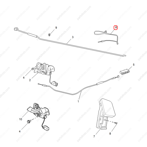 MG Hood Release Cable OEM 10173084 FOR  MG6 MG5