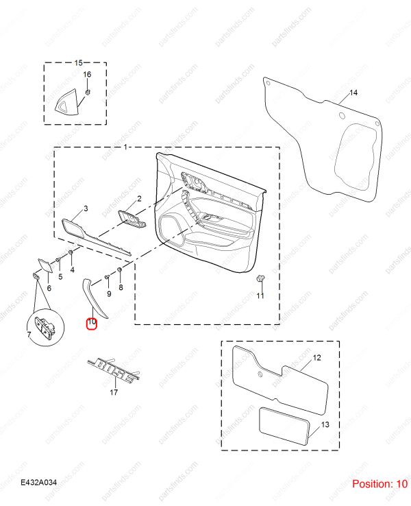 MG Door handle trim OEM 10157815ASH FOR MG6