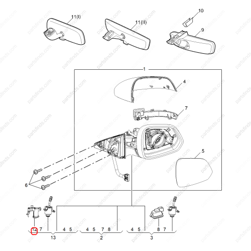 MG Left Wing Mirror Puddle Light OEM 10627504 FOR  MG HS