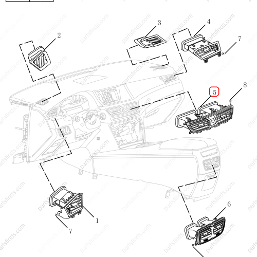 GEELY A/C Air Vent Grille OEM 6035002900742 / 106803029800742 FOR  Emgrand GT