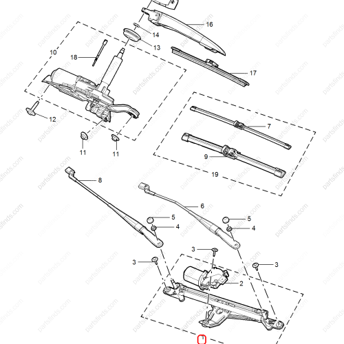 MG Wiper linkage motor assembly OEM 30136893 FOR  MG HS