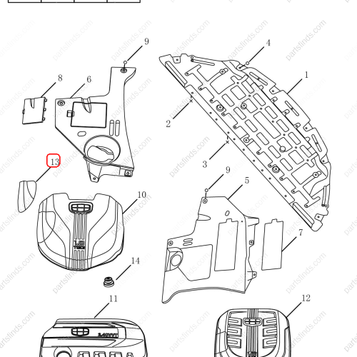 GEELY Engine upper trim panel OEM 5030006000 / 1018038270 FOR  Emgrand GT