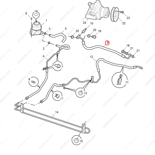 MG Power Steering Pressure Hose OEM 30000240 FOR  MG550 MG6