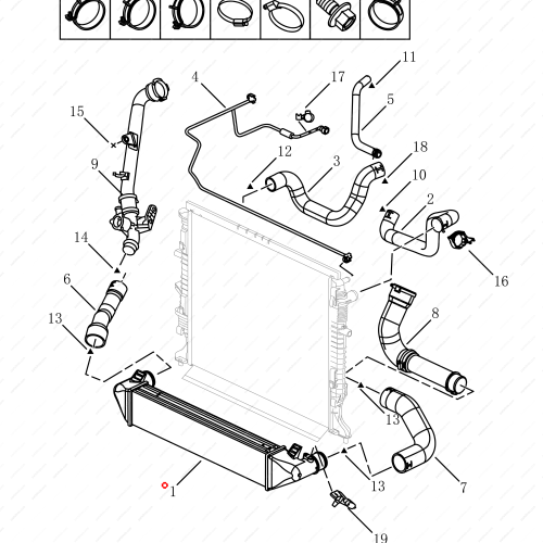 GEELY Intercooler OEM 2074578000 / 6600098808 FOR  Emgrand X7 Sport