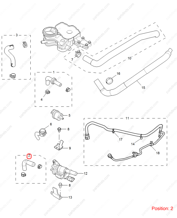 MG Activated carbon canister ventilation pipe OEM 10443971 FOR RX8 MG HS