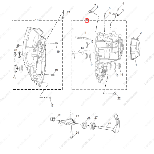 MG Transmission housing OEM 10790535 FOR  MG5