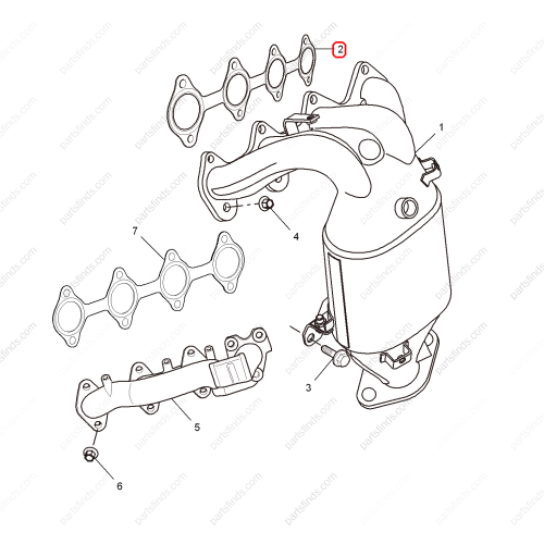 MG Exhaust Manifold Gasket OEM 30018788 FOR  MG350 MG3 MG5 MG3 Xross