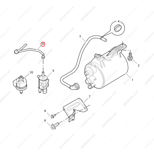 MG Activated carbon canister ventilation pipe OEM 10025391 FOR  MG550 MG6