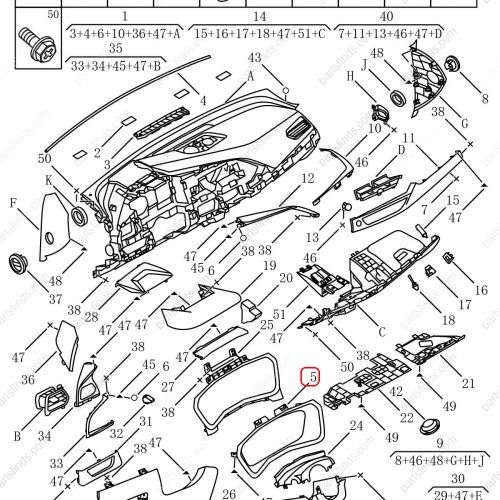 GEELY Trim strip OEM 6027146500 / 6600068794 FOR  Tugella