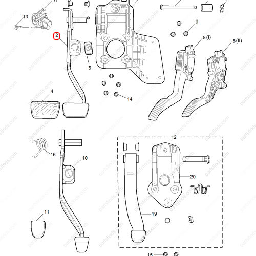 MG Brake pedal OEM 10595175 FOR  MG HS