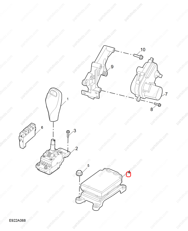 MG Gear shift lever control unit OEM 10857306 FOR MG HS