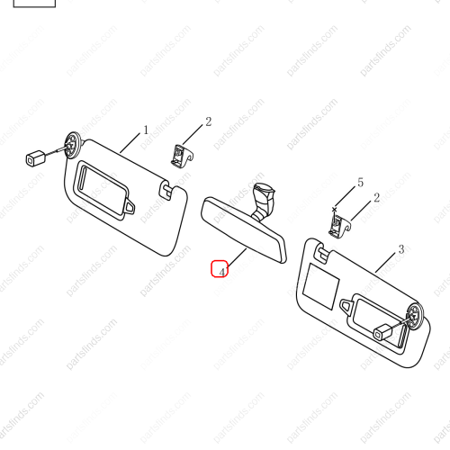 GEELY Interior mirror OEM 6015041300742 / 8889821048742 FOR  Coolray