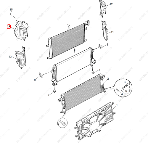 MG Radiator Air Duct OEM 15555511 FOR  MG GT