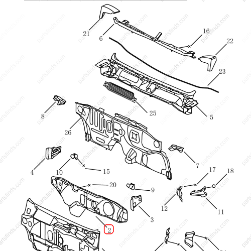 GEELY Firewall insulation cotton OEM 5025008100 / 1018054486 FOR  Emgrand X7 Sport