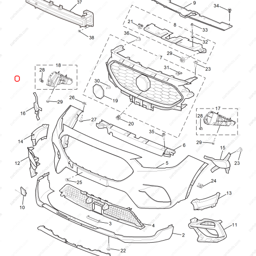 MG Grille Air Intake OEM 10666129 FOR  MG ZS