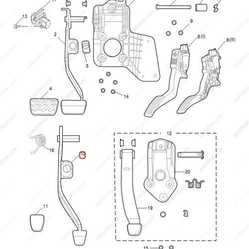 MG Brake pedal OEM 10594495 FOR  MG HS