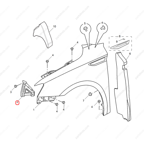 MG Fender Bracket OEM 10187934SEPP FOR  MG6