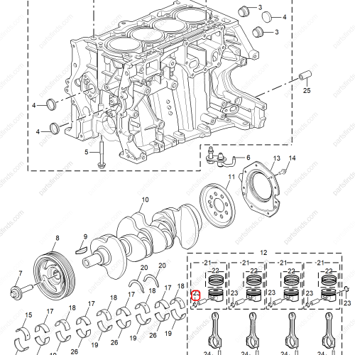 MG Piston circlip OEM 10728605 FOR  MG5