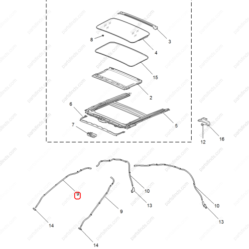 MG Sunroof drain pipe OEM 11163101 FOR  MG6