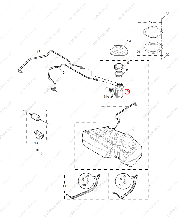 MG Fuel pump assembly OEM 10026592 FOR MG550 MG6