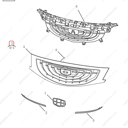 GEELY Front grille OEM 6013003000 / 1068030667 FOR  Emgrand GT