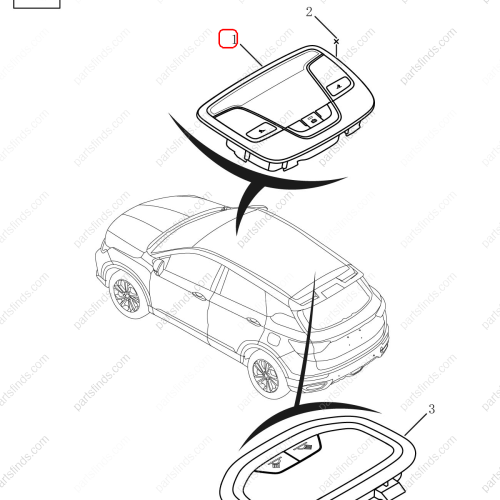 GEELY Reading light OEM 7063016100724 / 6600013840724 FOR  Coolray