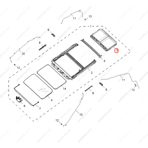 MG Sunroof sunshade OEM 10230450ESC FOR