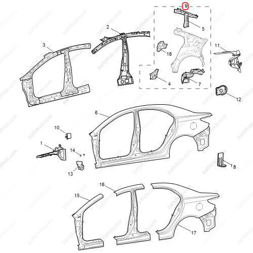 MG Fender Liner OEM 10422057SEPP FOR