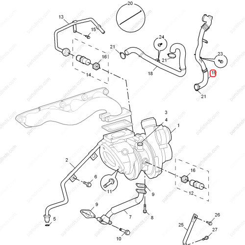 MG Turbocharger pipe OEM 10182201 FOR  MG550 MG6