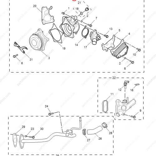 MG Water pump assembly OEM 10227291 FOR  MG ZS