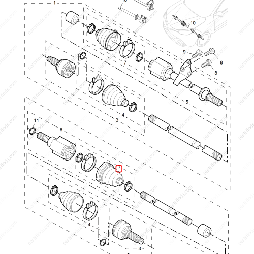 MG Half shaft repair kit OEM 10211912 FOR  MG GS