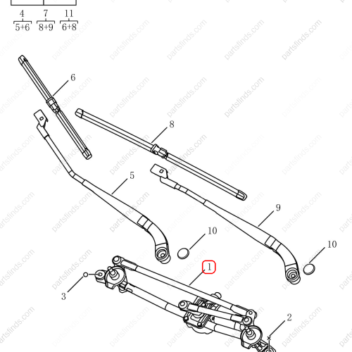 GEELY Wiper linkage motor assembly OEM 6020529800 / 8891095959 FOR  Coolray