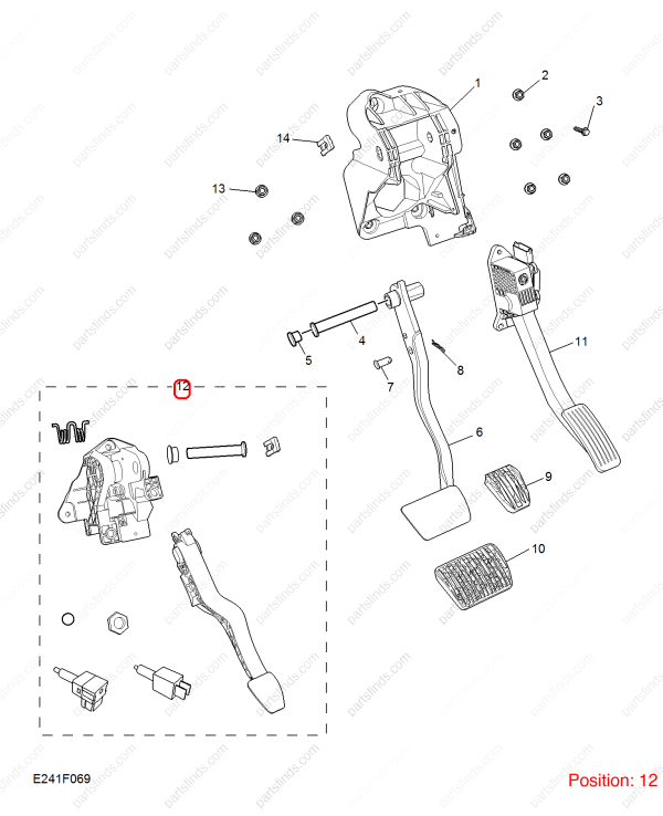 MG Clutch pedal OEM 11000243 FOR MG5