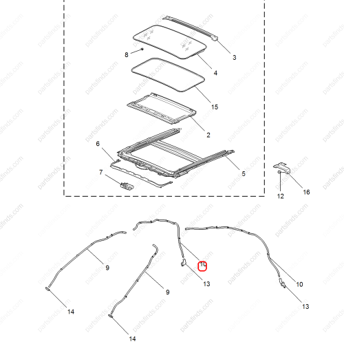 MG Sunroof drain pipe OEM 11163203 FOR  MG6